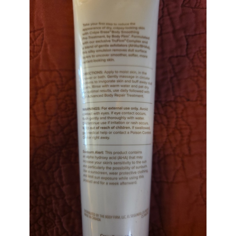 Crepe Erase Body Firm Body Smoothing Pre-treatment, 10 Oz. Fragrance Free New - Picture 2 of 2